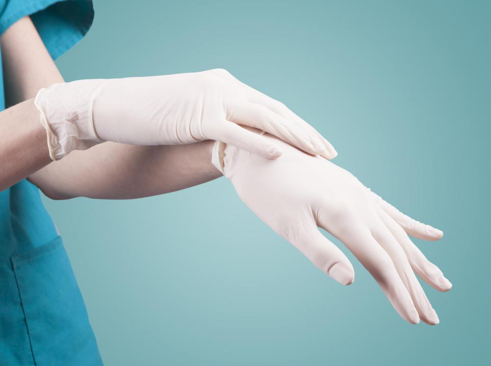 Milky sap extracted from rubber trees may be used to make latex gloves.