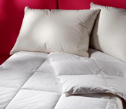 Throw pillows offer a final decorative touch to a bedroom.