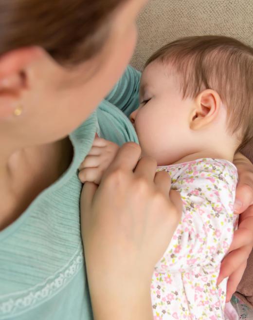 Small v pillows may be used by nursing mothers.